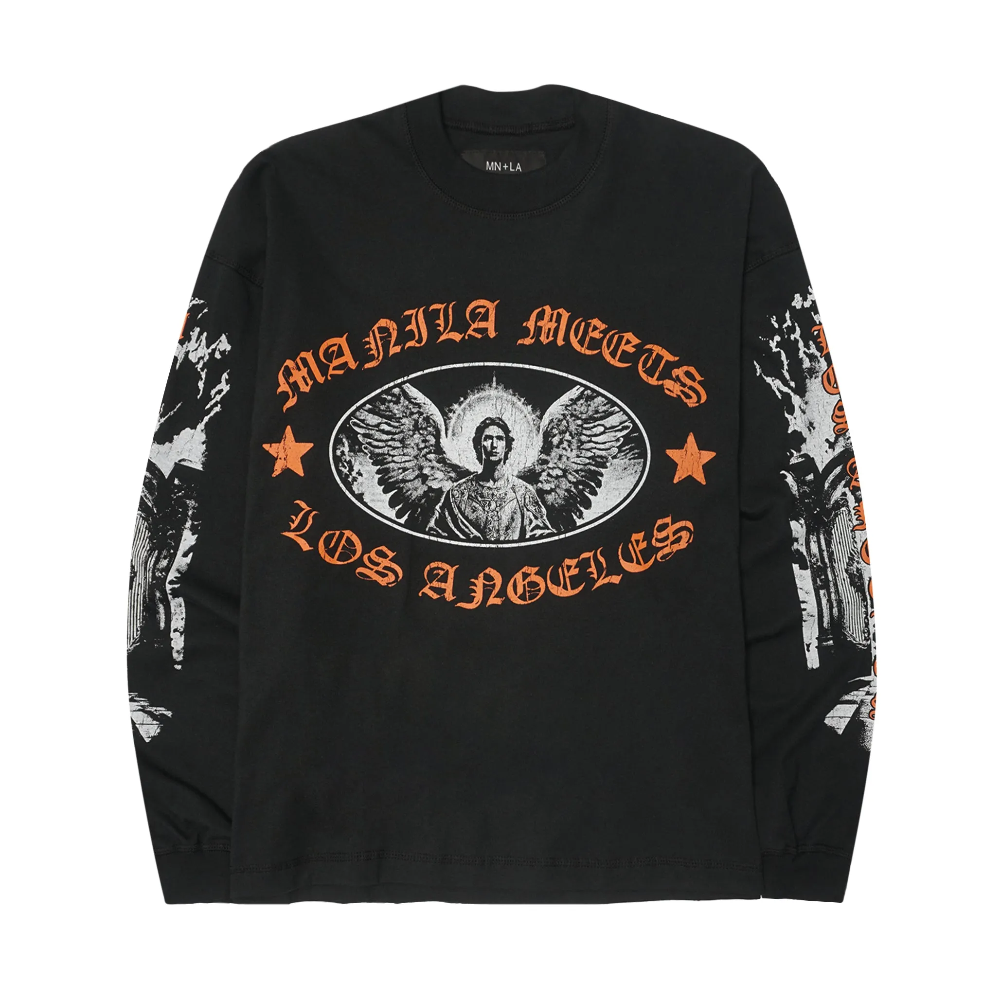 "ARCHANGEL" LONGSLEEVE TEE IN CAVIAR