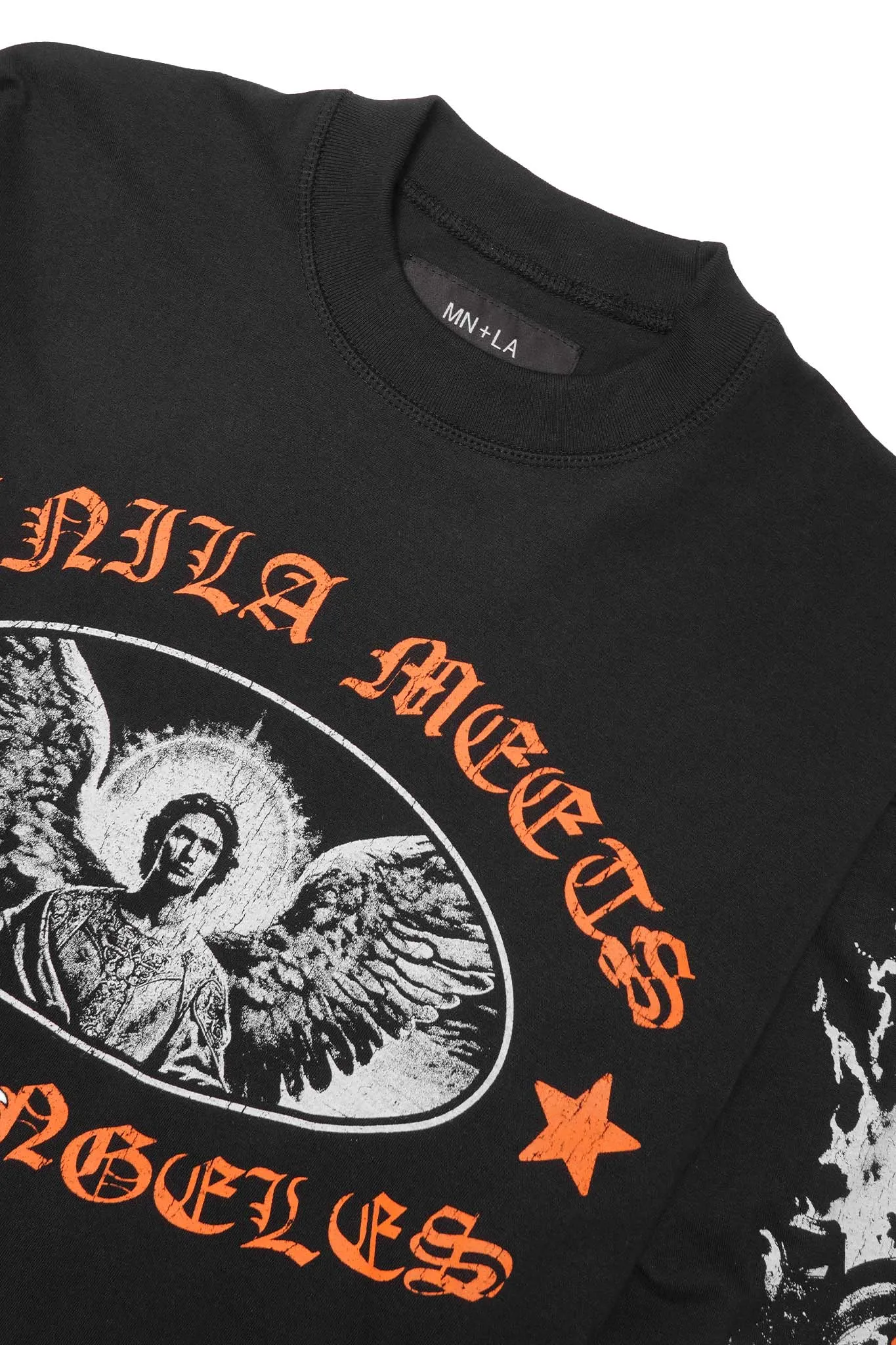 "ARCHANGEL" LONGSLEEVE TEE IN CAVIAR