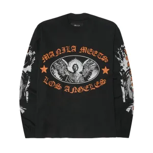 "ARCHANGEL" LONGSLEEVE TEE IN CAVIAR