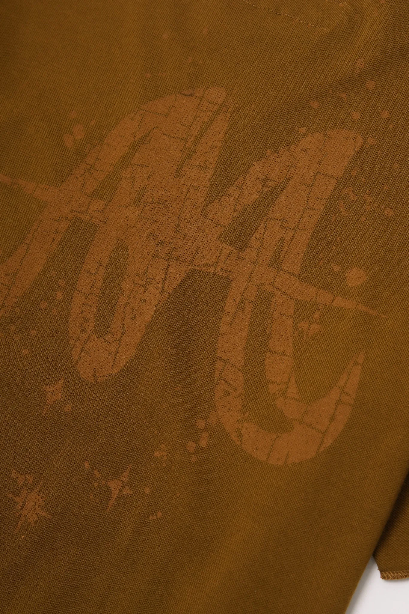 "SPACE DUST" PIQUE MILITIA BOX TEE IN RUST