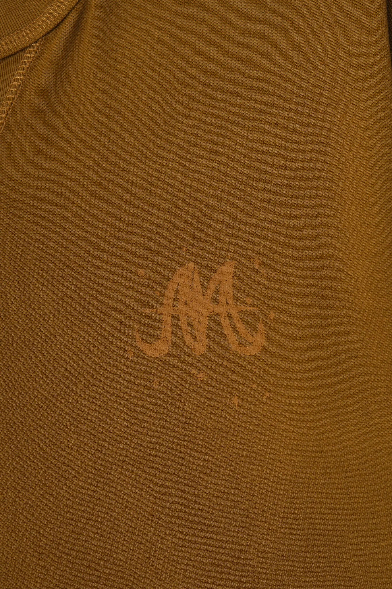 "SPACE DUST" PIQUE MILITIA BOX TEE IN RUST