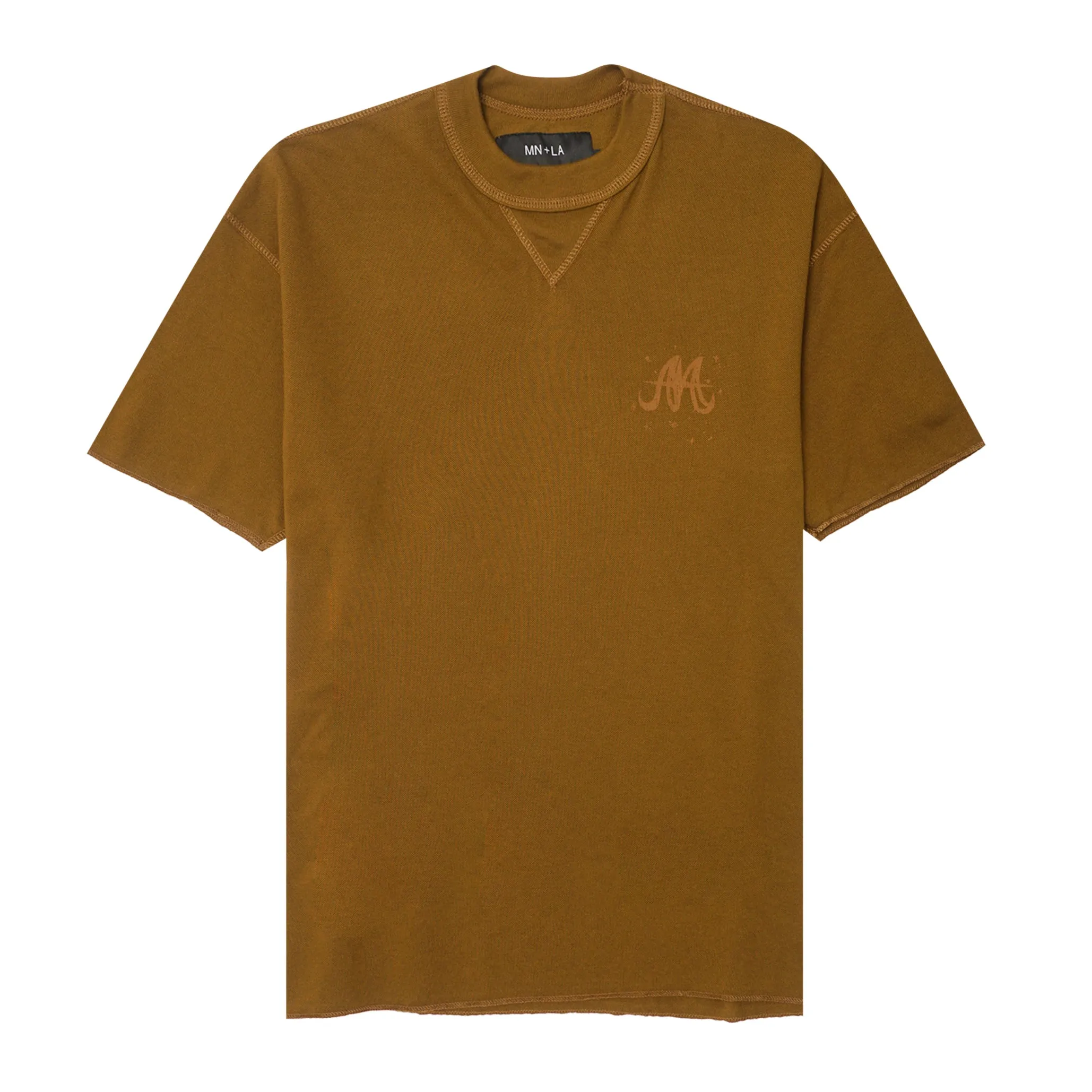 "SPACE DUST" PIQUE MILITIA BOX TEE IN RUST