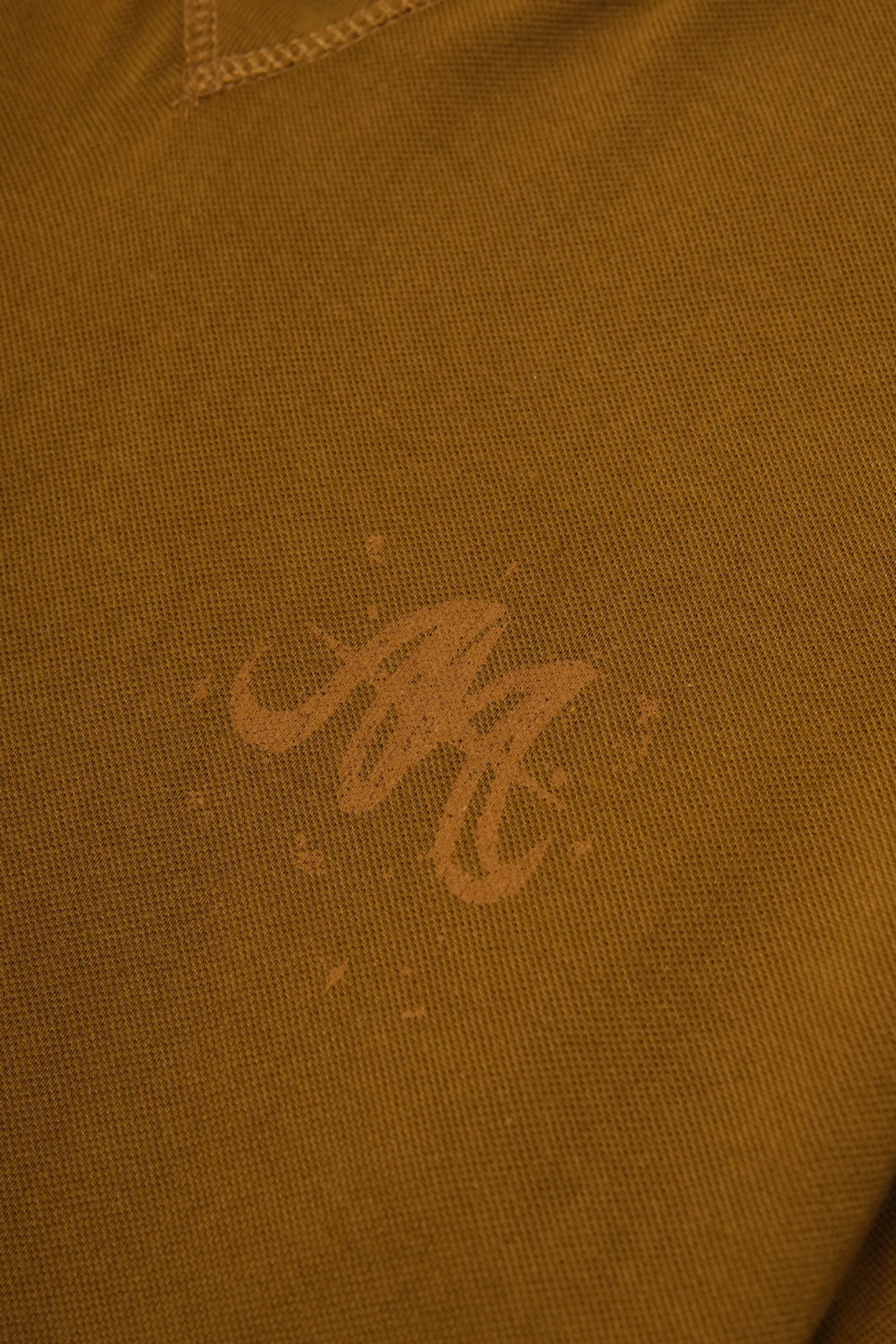 "SPACE DUST" PIQUE MILITIA BOX TEE IN RUST