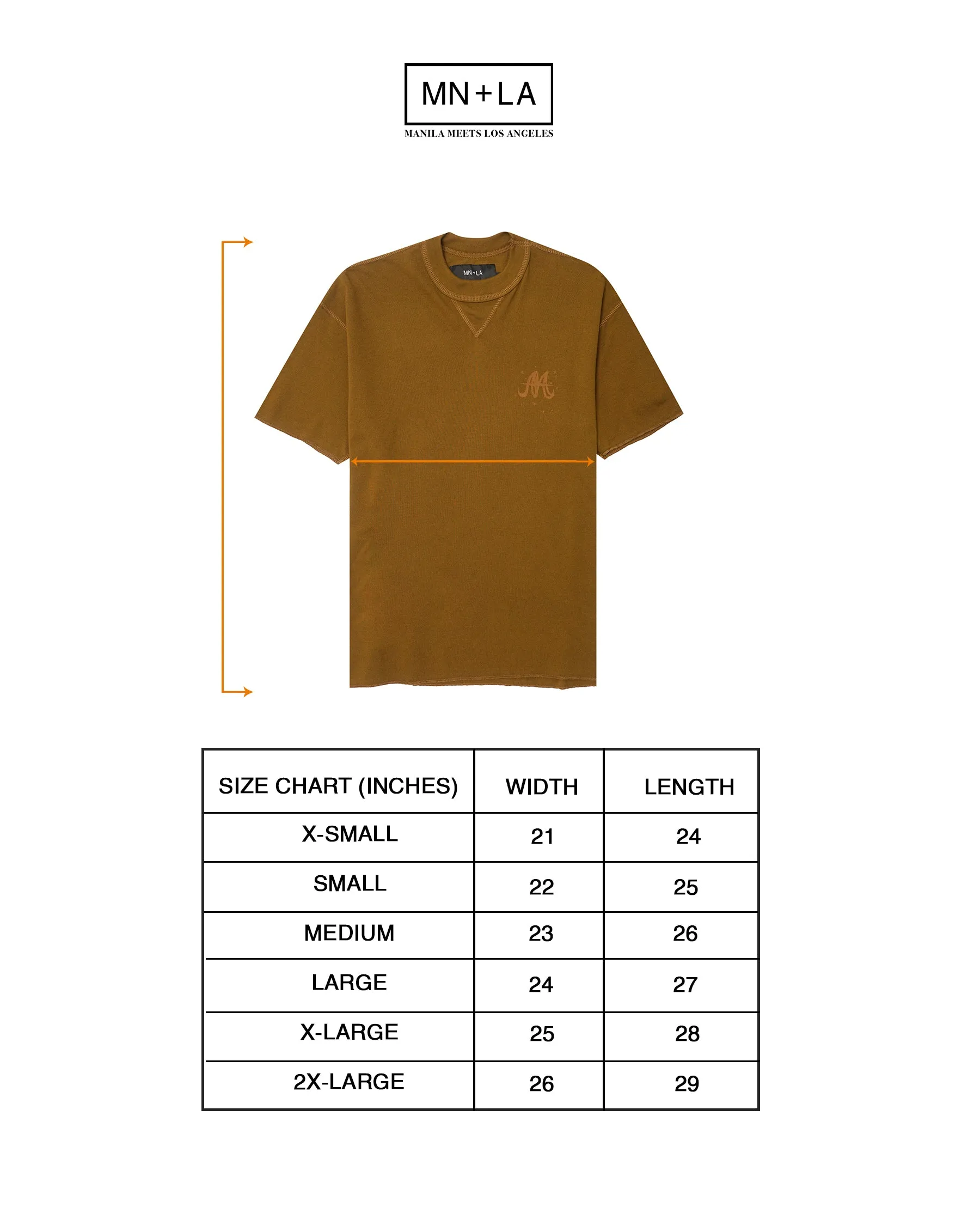 "SPACE DUST" PIQUE MILITIA BOX TEE IN RUST