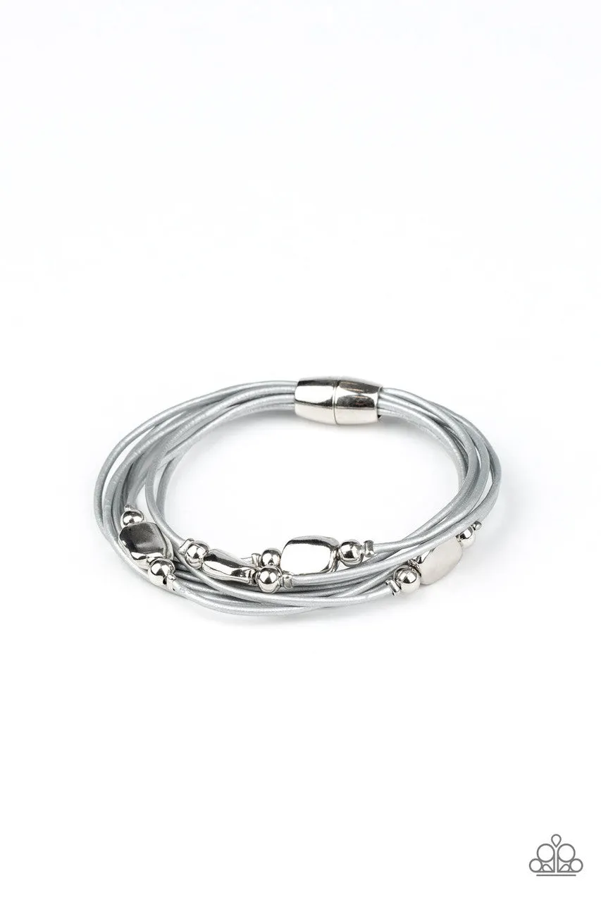 Raw Edge Silver Paparazzi Bracelet