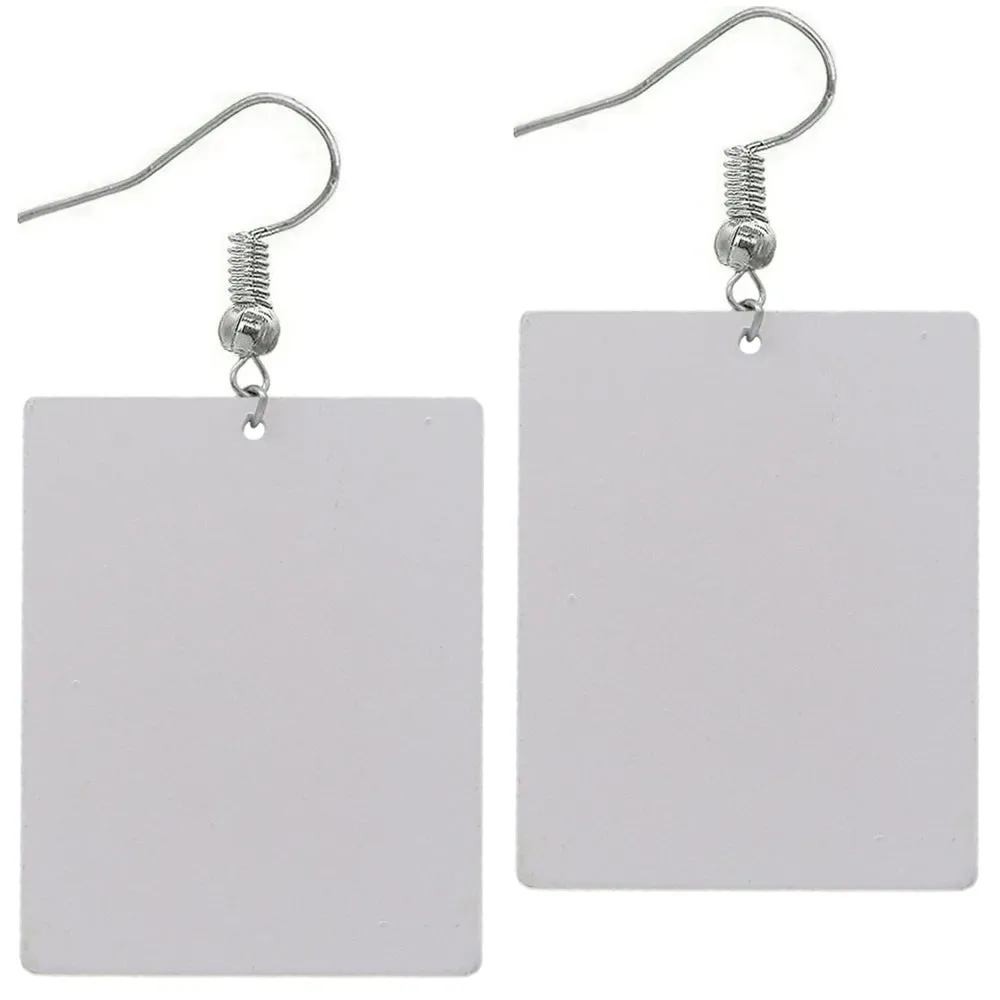 Red Live Your Dream Wooden Earrings
