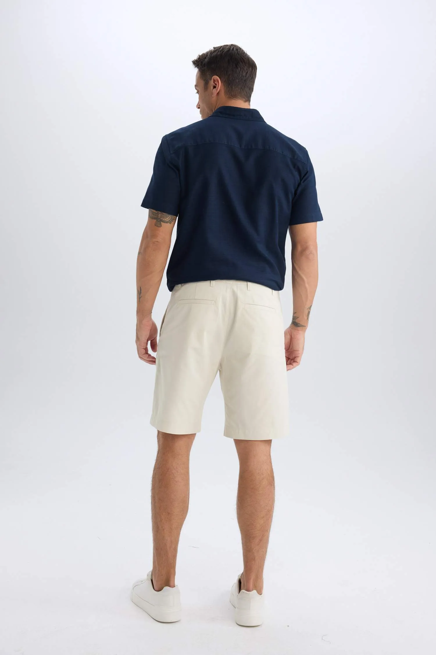 Regular Fit Gabardine Bermuda