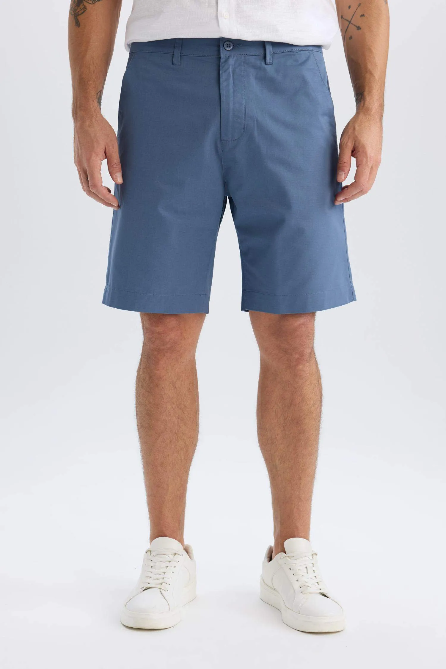 Regular Fit Gabardine Bermuda