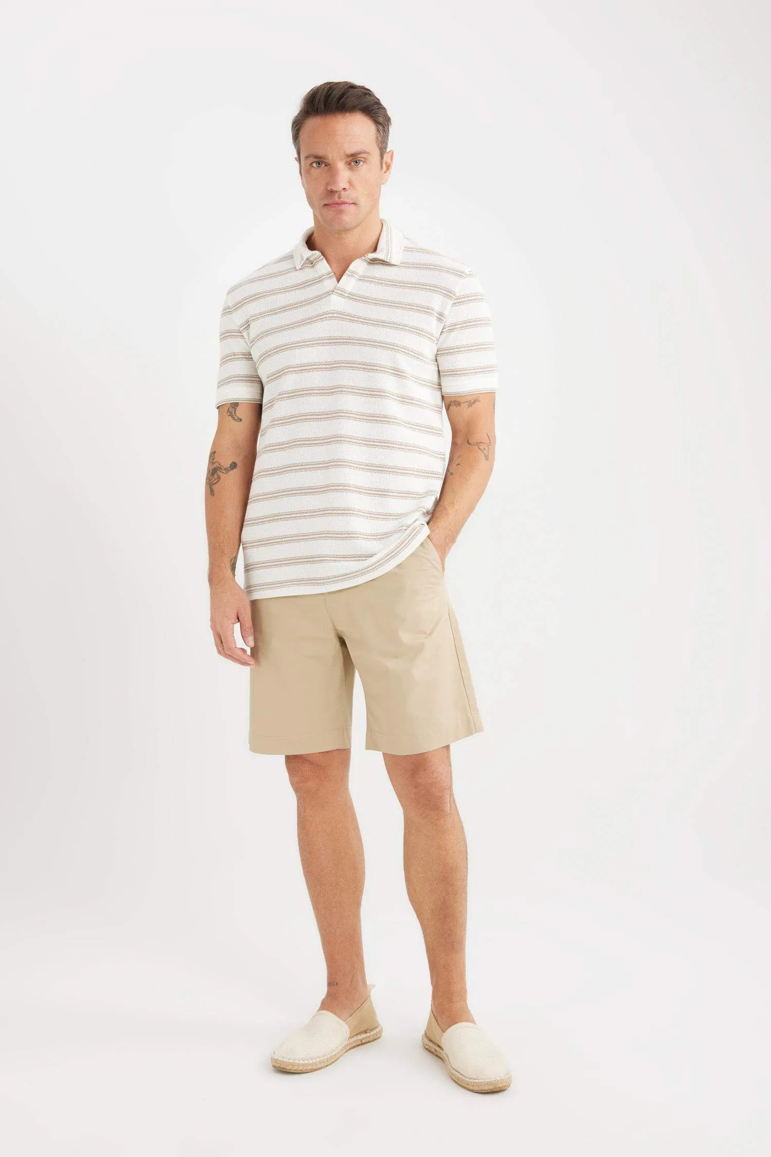 Regular Fit Gabardine Bermuda