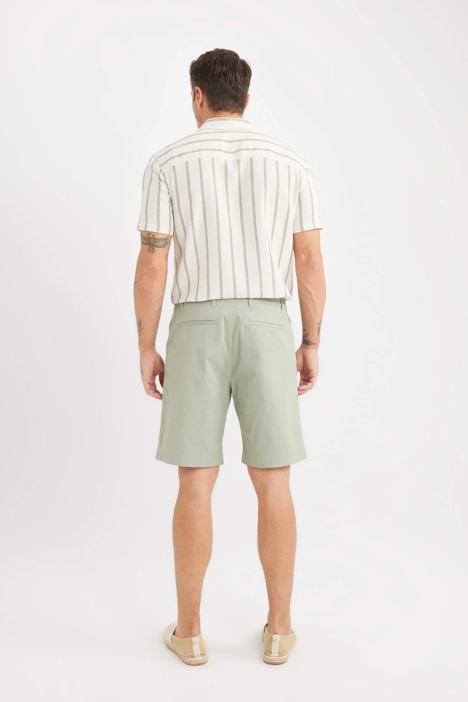 Regular Fit Gabardine Bermuda