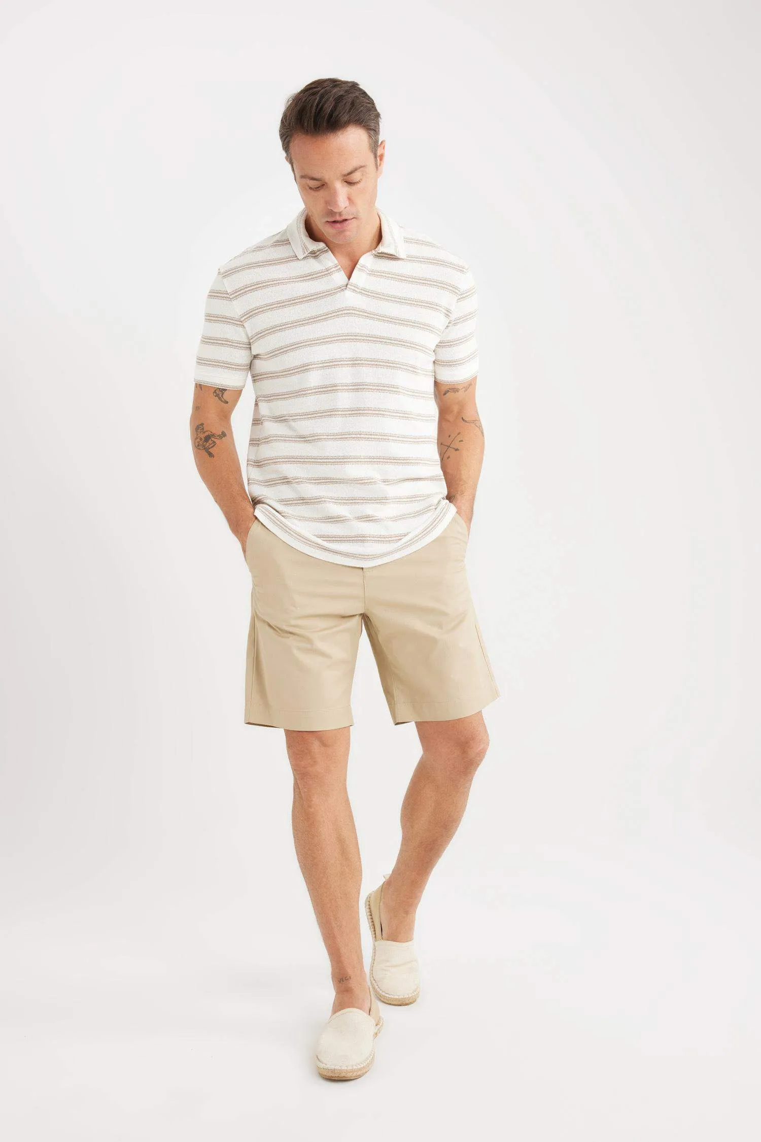 Regular Fit Gabardine Bermuda