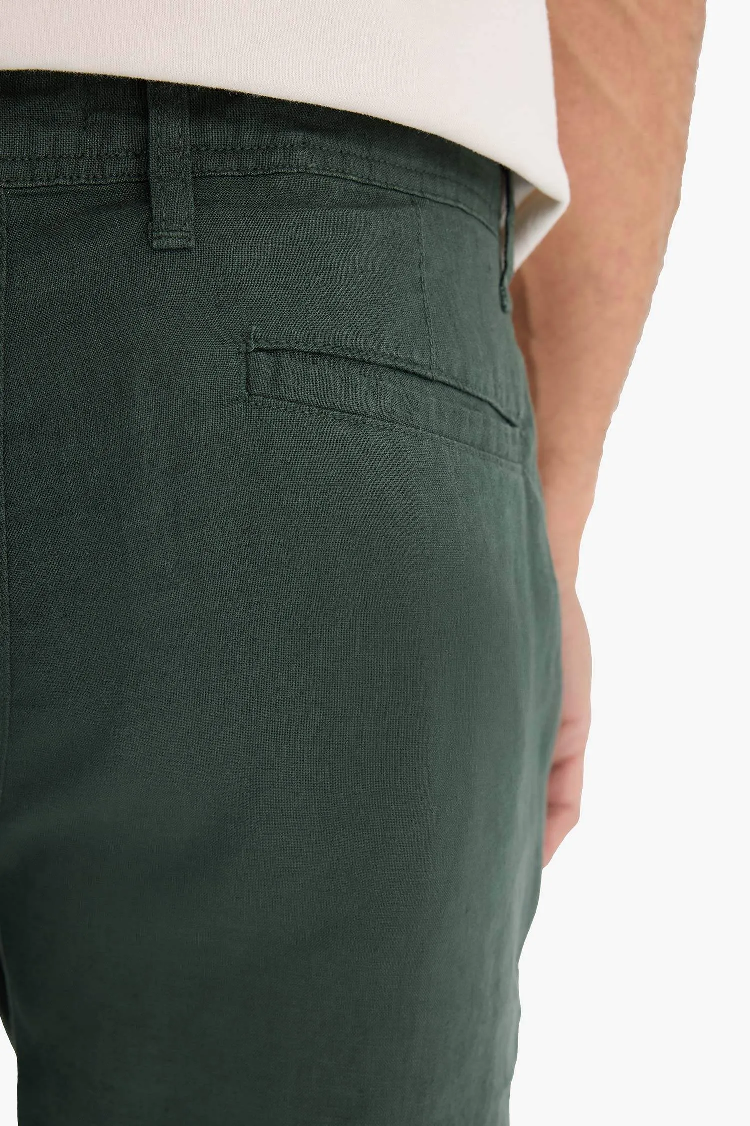 Regular Fit Summer Linen Bermuda Shorts