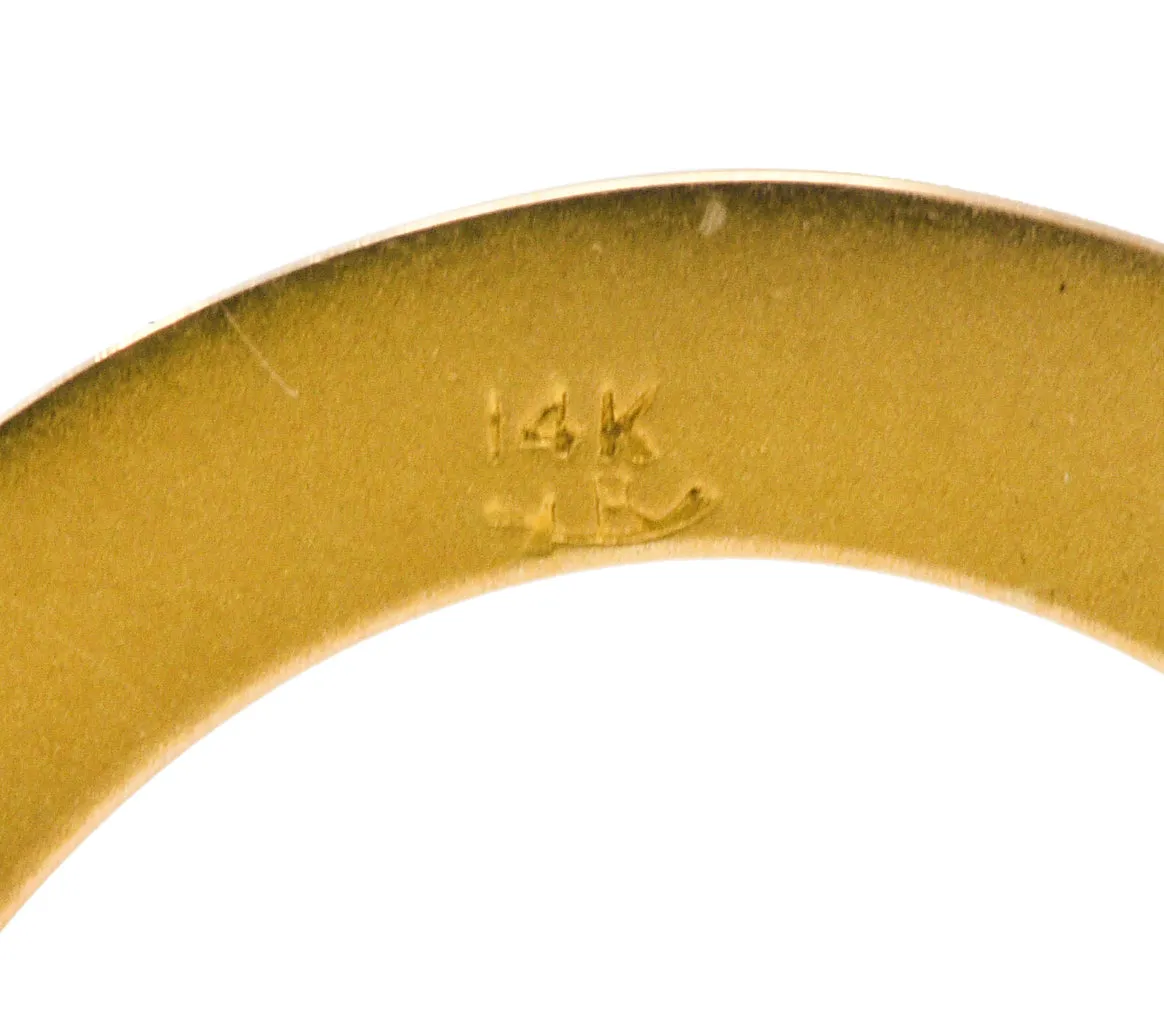 Riker Brothers Platinum-Topped 14 Karat Gold Horseshoe Brooch