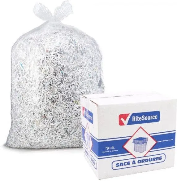 RiteSource - 42" X 48" Clear RS Strong Garbage Bags, 125/Cs, 75/Sk - L4248SC