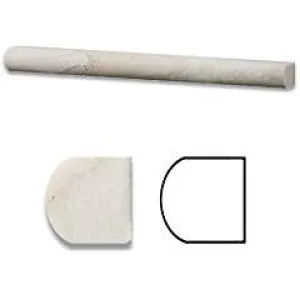 Romano Travertine Honed 1 X 12 Dome Liner Trim Molding - Box of 5 pcs.
