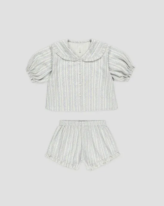 Rylee & Cru - Delilah Pajama Set - Blue Vines