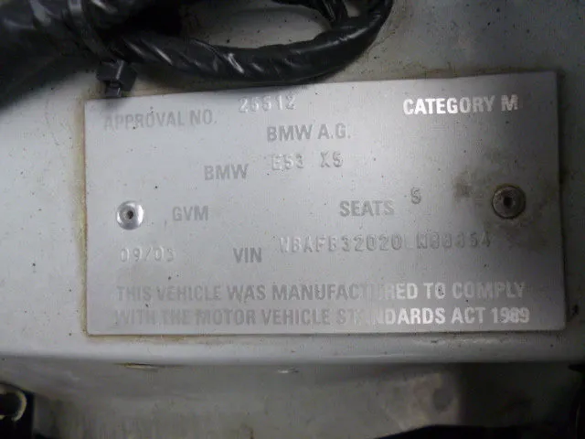 S2672 X5 E53 SAV 4.4i M62 AUTO 2003/06