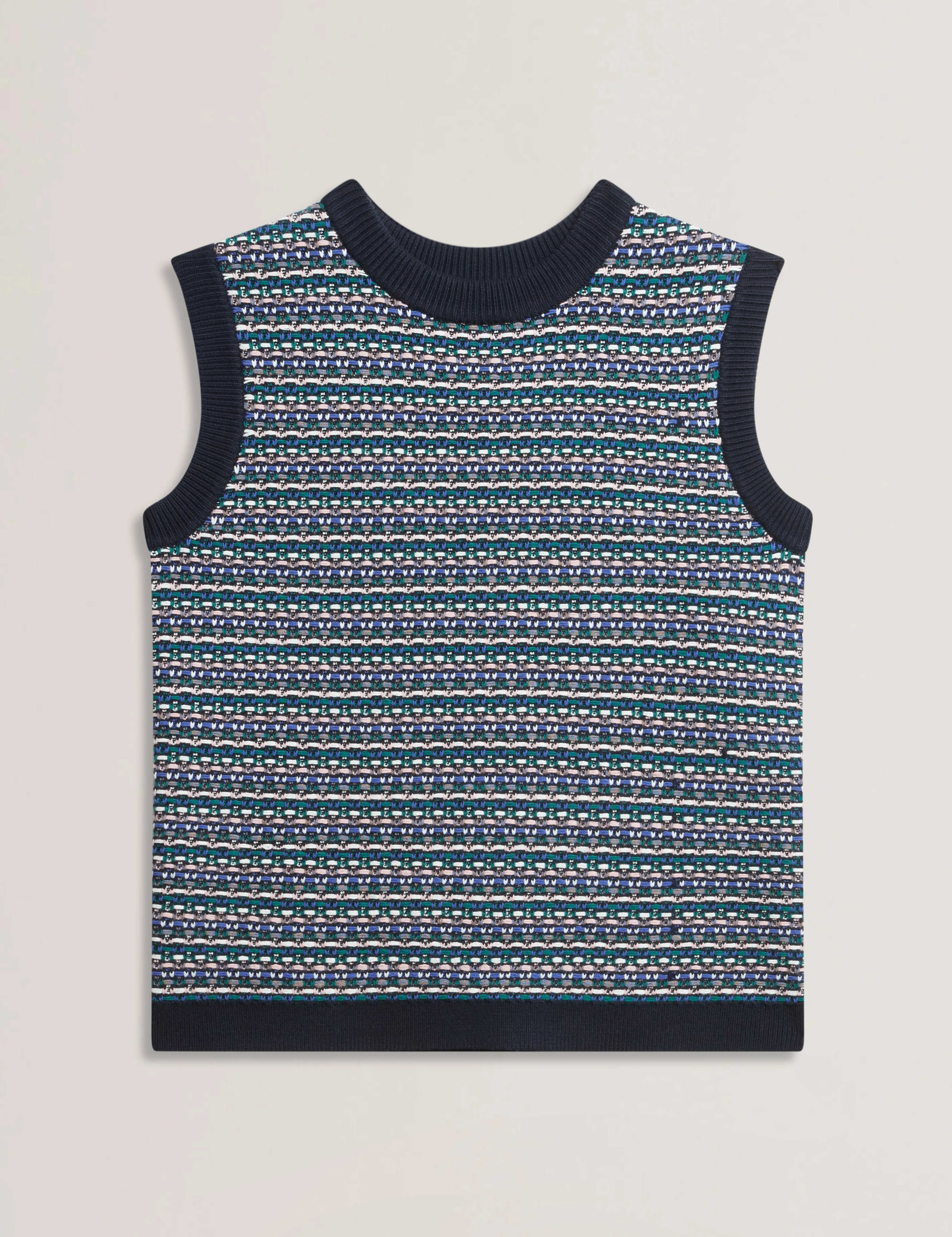 Samirha Interest Knit Tank Top Navy