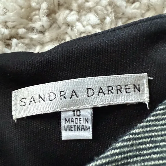 Sandra Darren Gray Tan A-line Casual Dress