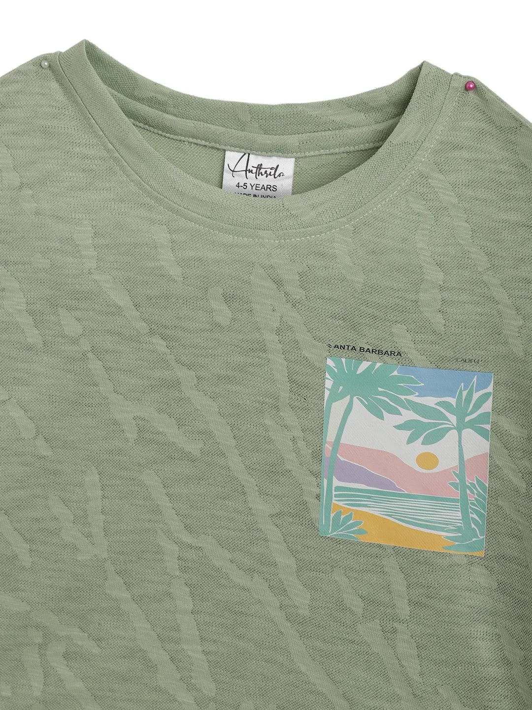 SANTA BARBARA GREEN GIRLS T-SHIRT - GREEN