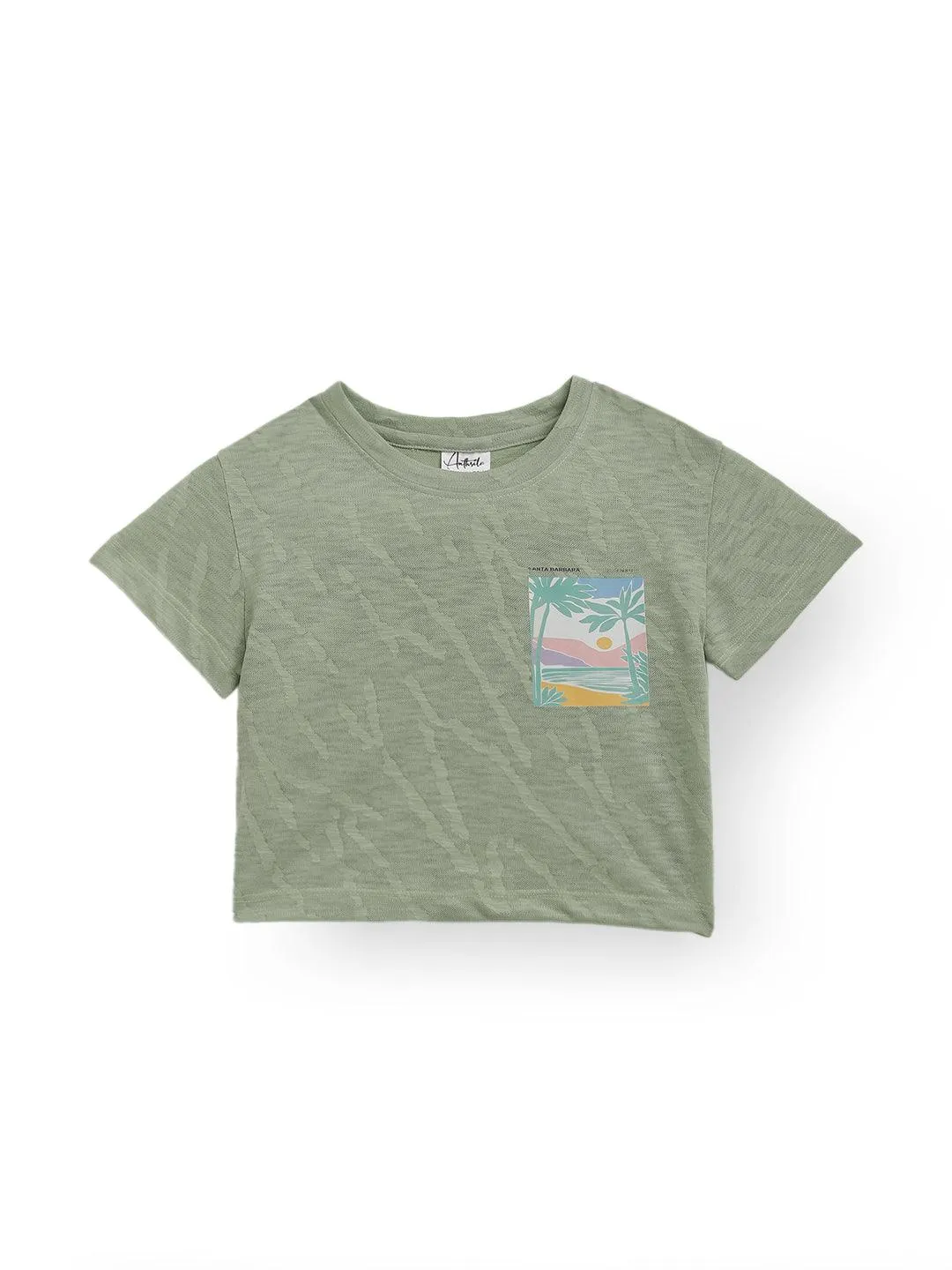 SANTA BARBARA GREEN GIRLS T-SHIRT - GREEN
