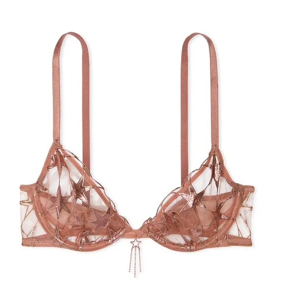 Sheer Shine Unlined Low-Cut Demi Bra
