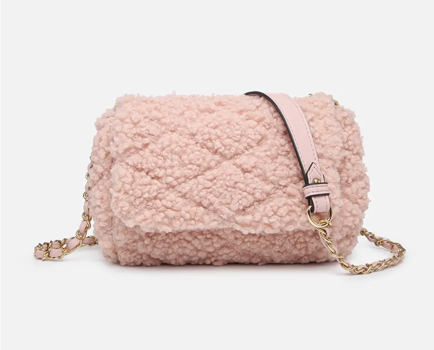 Sherpa Crossbody with Chain Strap