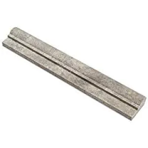 Silver Travertine OG-1 Single-Step Chair Rail Molding Trim, Honed (LOT of 5 PCS.)