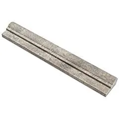 Silver Travertine OG-1 Single-Step Chair Rail Molding Trim, Honed (LOT of 5 PCS.)