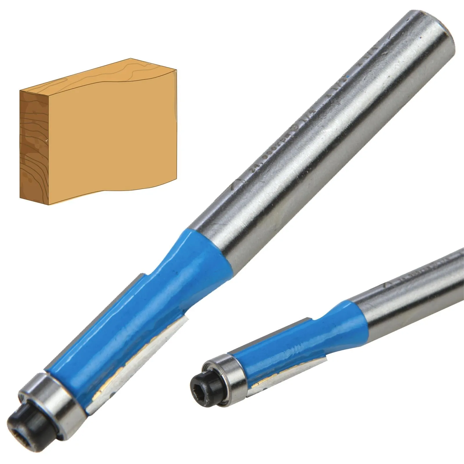 Silverline 1/4" Flush Trim Cutter Router Bits