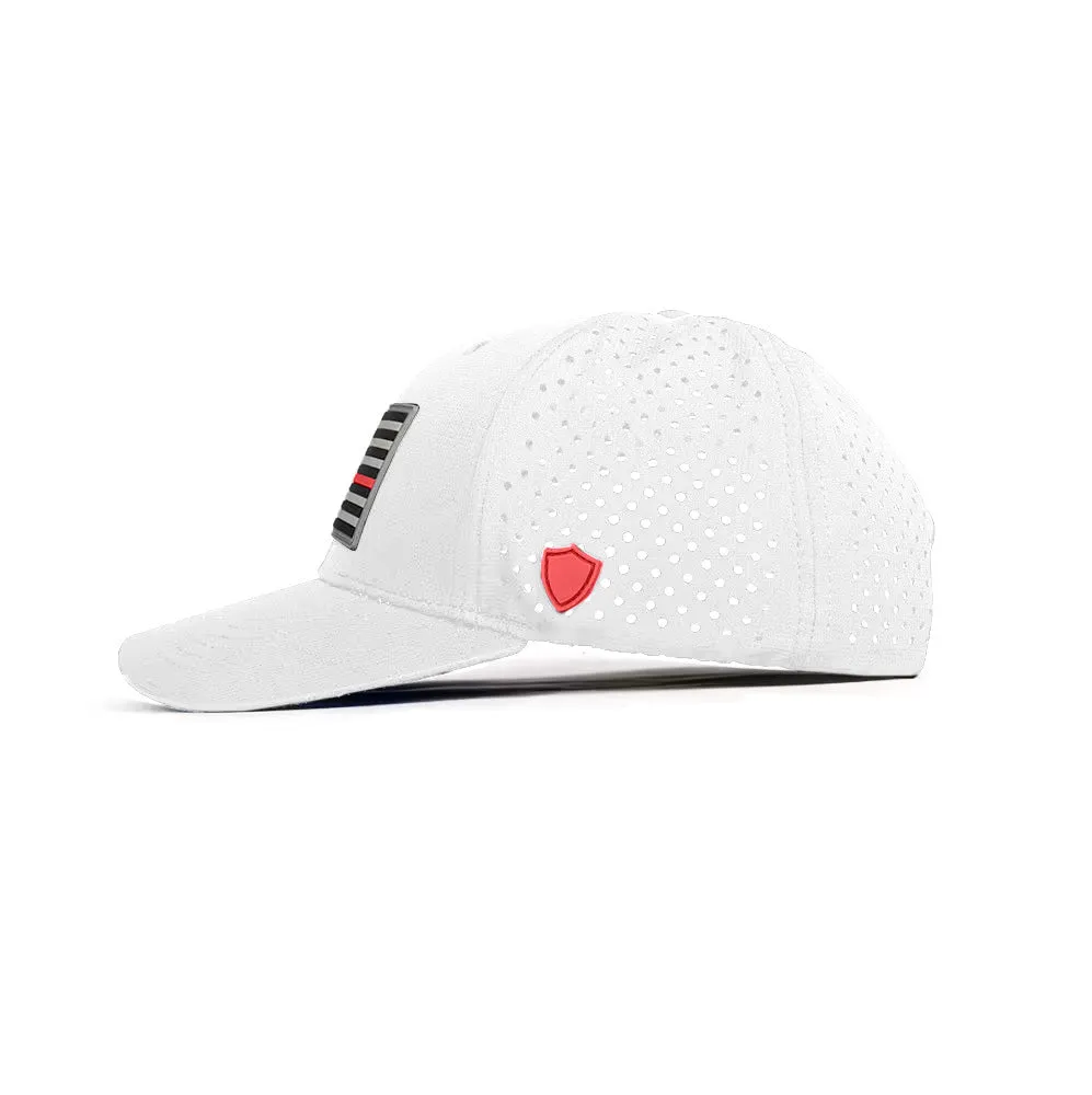 Special Edition Performance Snapback | Red Line | White