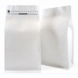 Square Bottom Food/Coffee Bag with Zipper