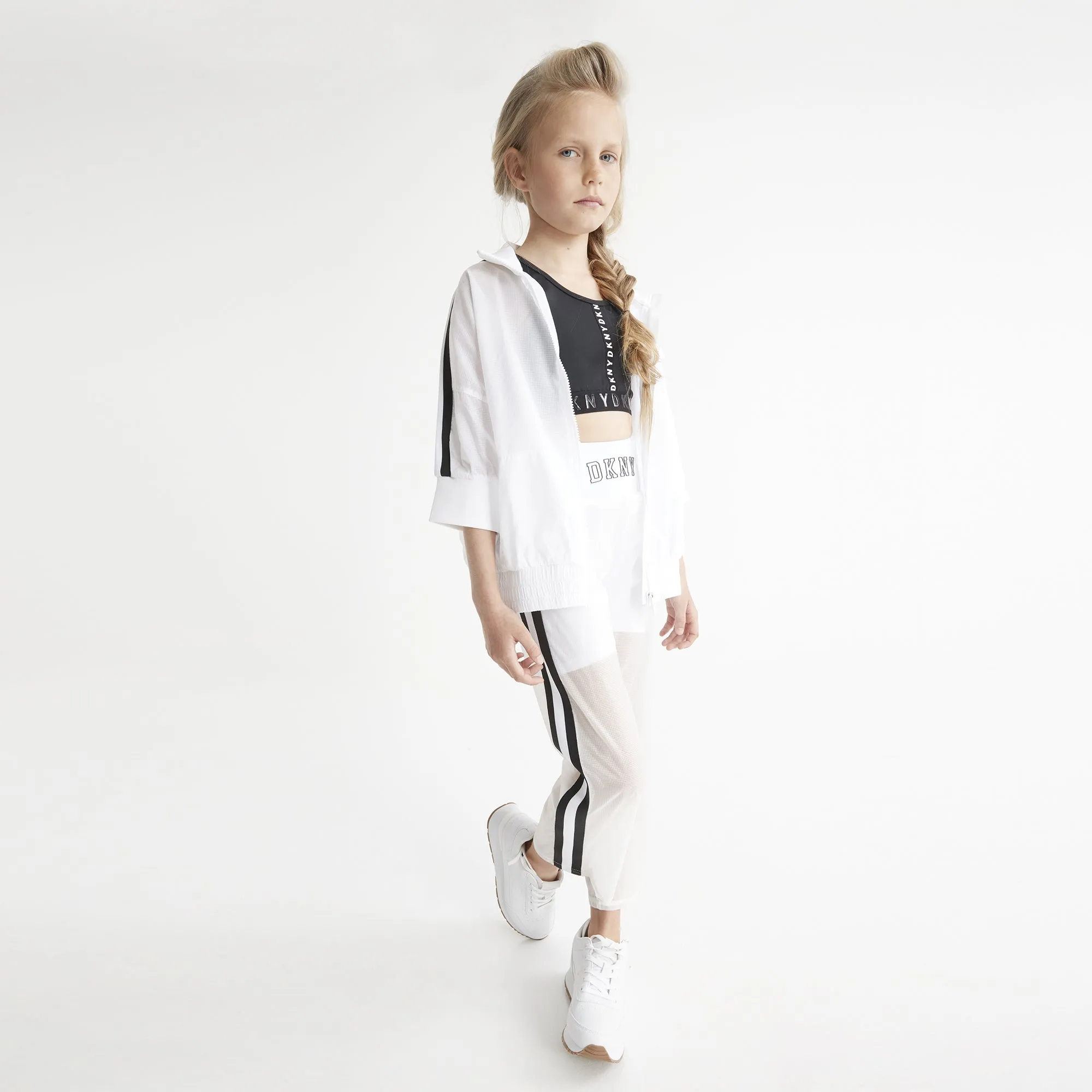 SS22 DKNY Girls Black Sports Top