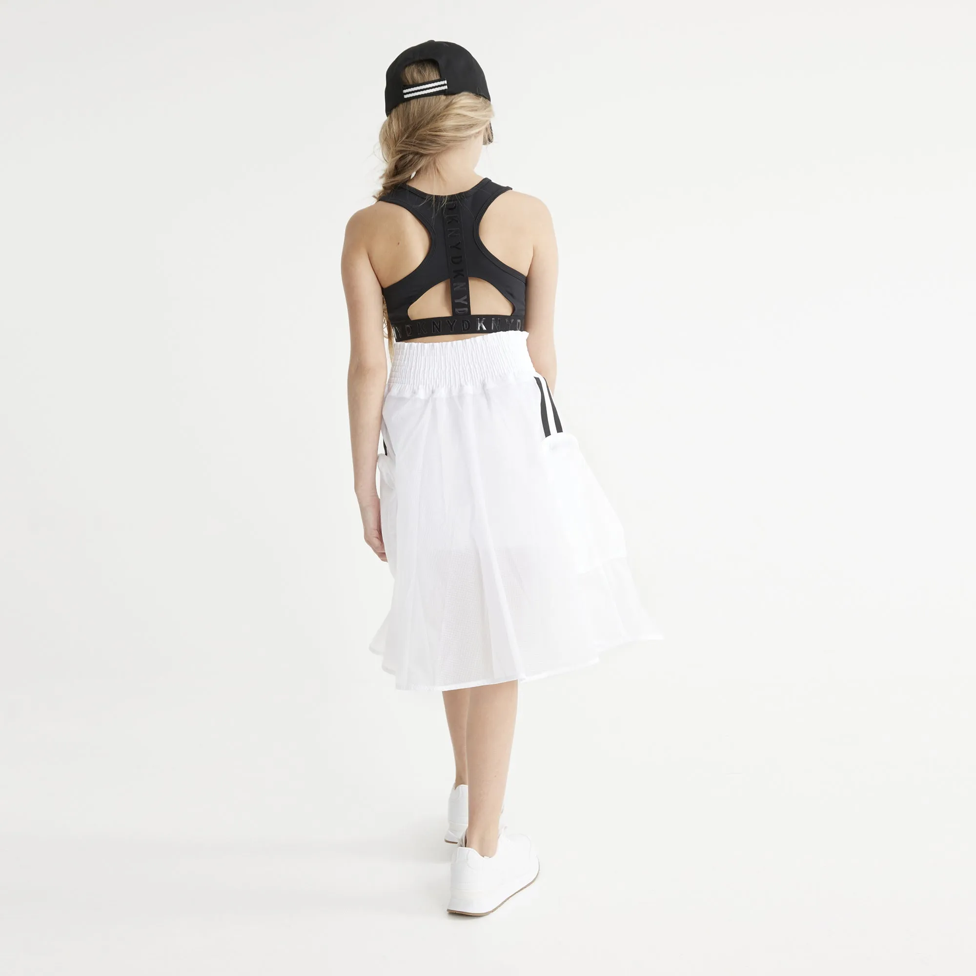 SS22 DKNY Girls Black Sports Top