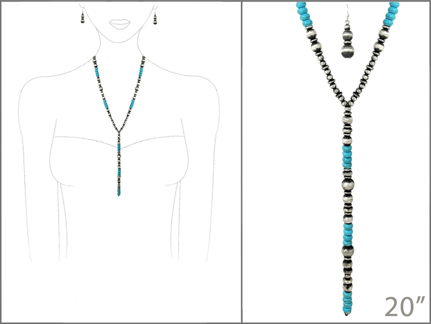 Stanford Fashion Lariat Necklace & Earrings
