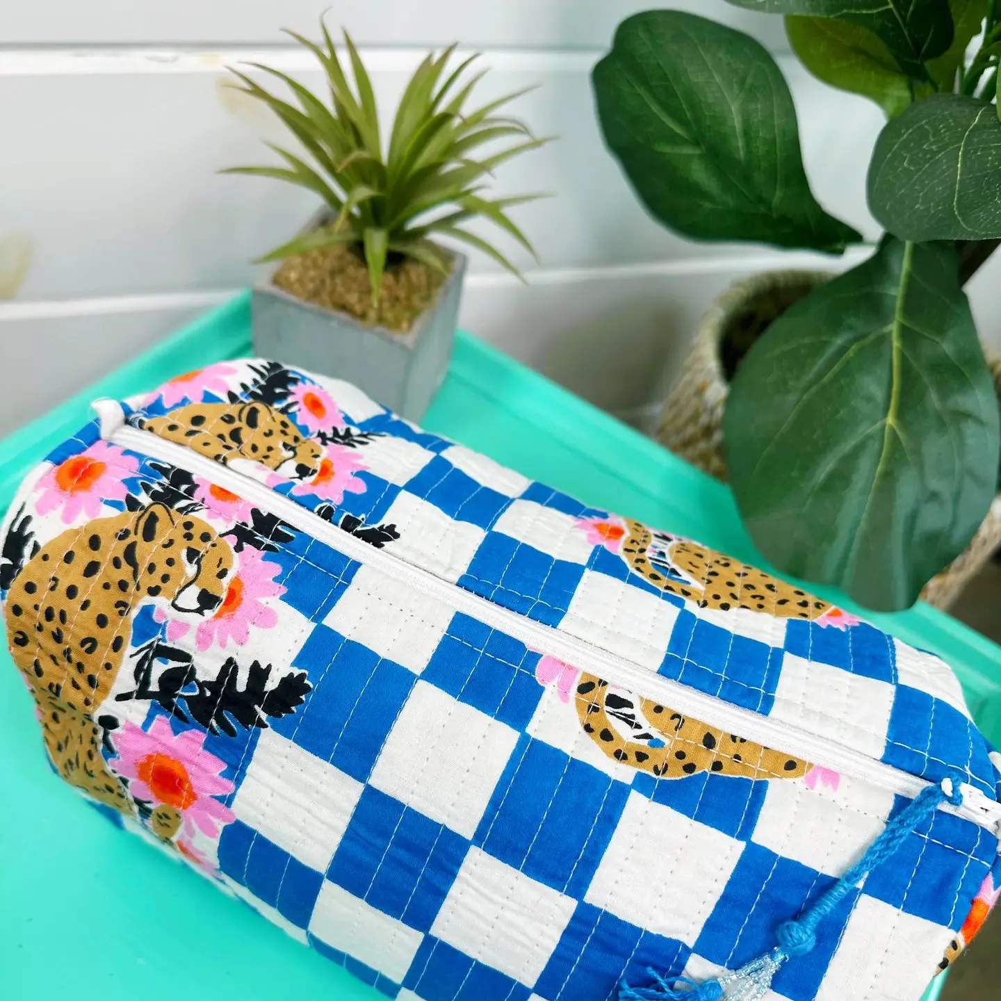 Stevie Quilted Makeup Bag