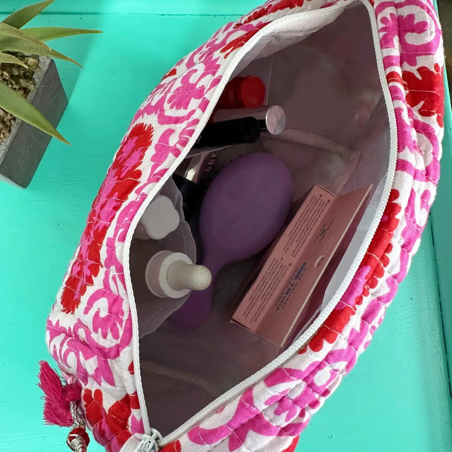 Stevie Quilted Makeup Bag