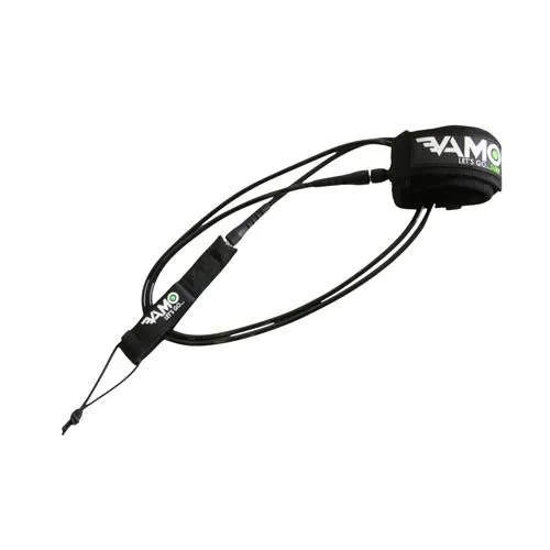 Straight 6' Stubby Surf Leash - Black