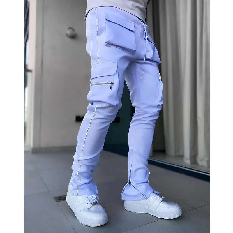 Stretch Multi-pocket Reflective Sports Fitness Trousers