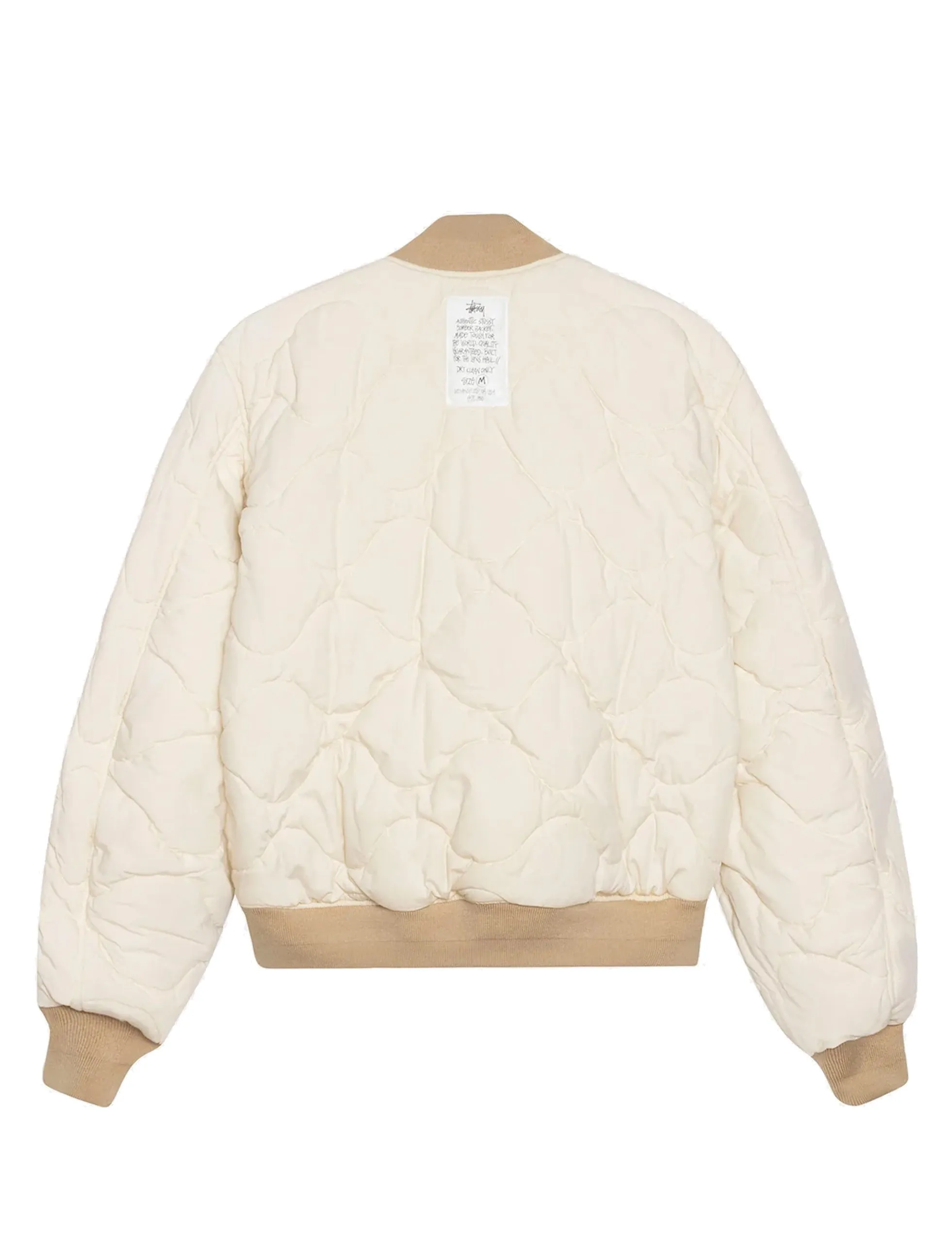 STÜSSY Quilted Bomber Waxed CREAM