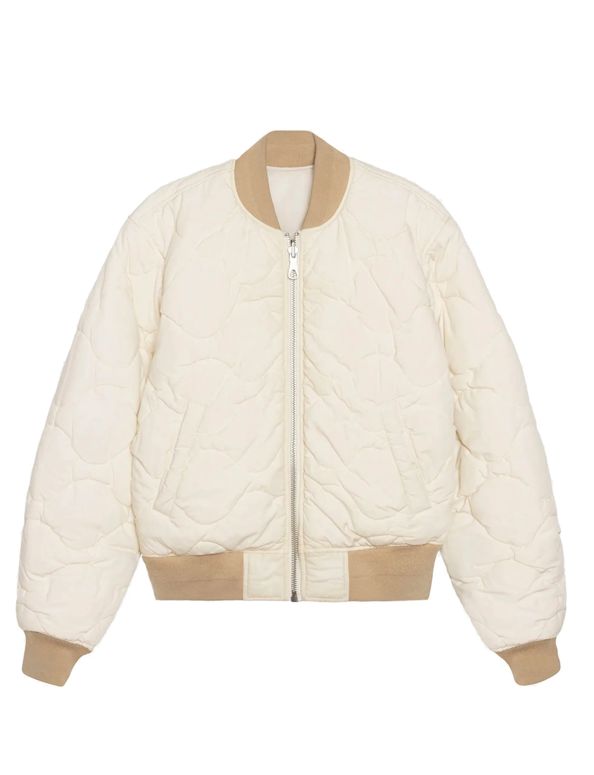 STÜSSY Quilted Bomber Waxed CREAM