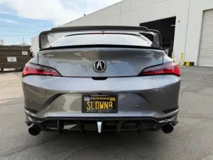 SWA Design Gloss Black Rear Diffuser w/ Clear 3rd Brake Light for 2023  Acura Integra 1.5T [DE4]