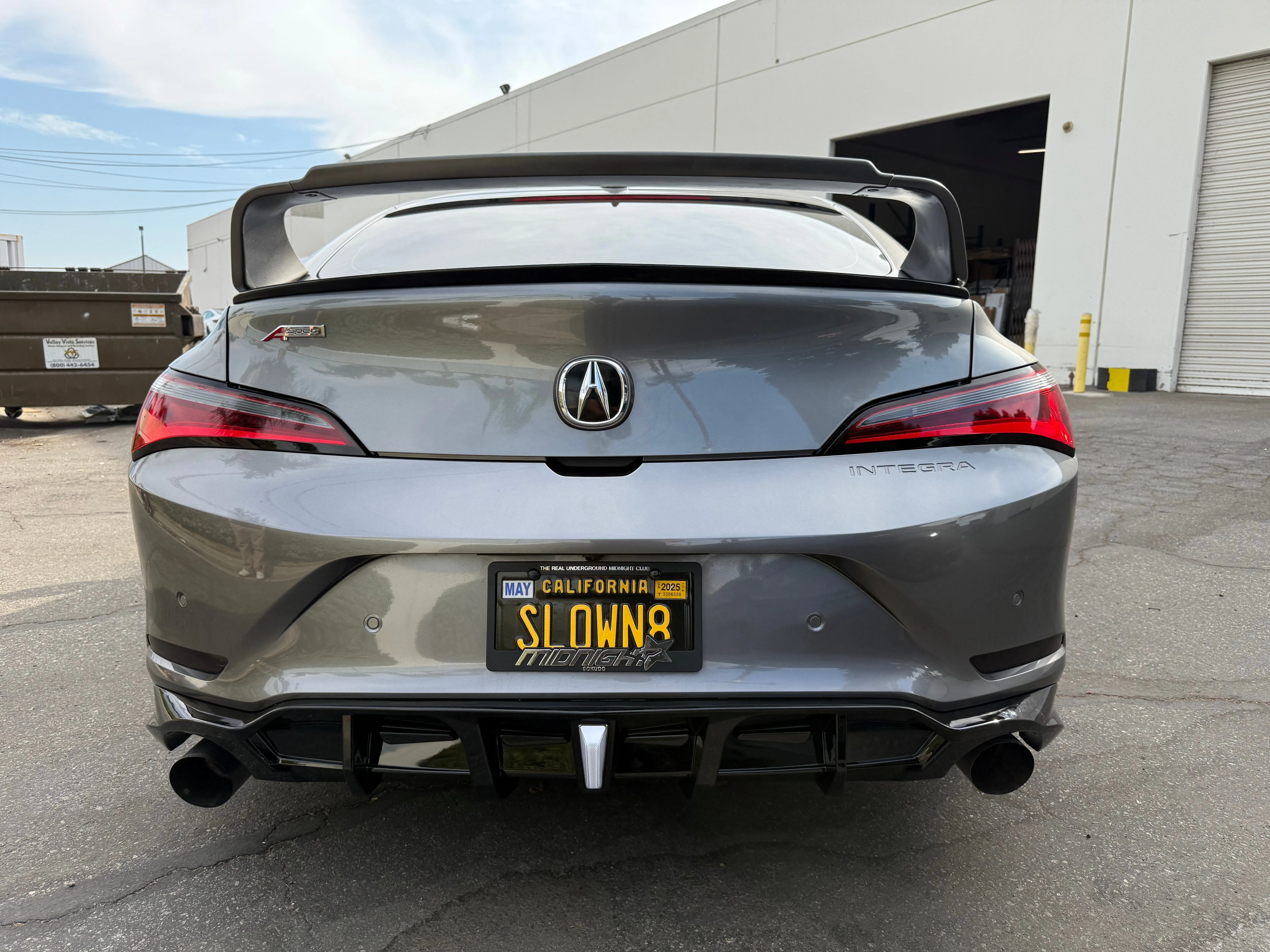 SWA Design Gloss Black Rear Diffuser w/ Clear 3rd Brake Light for 2023  Acura Integra 1.5T [DE4]