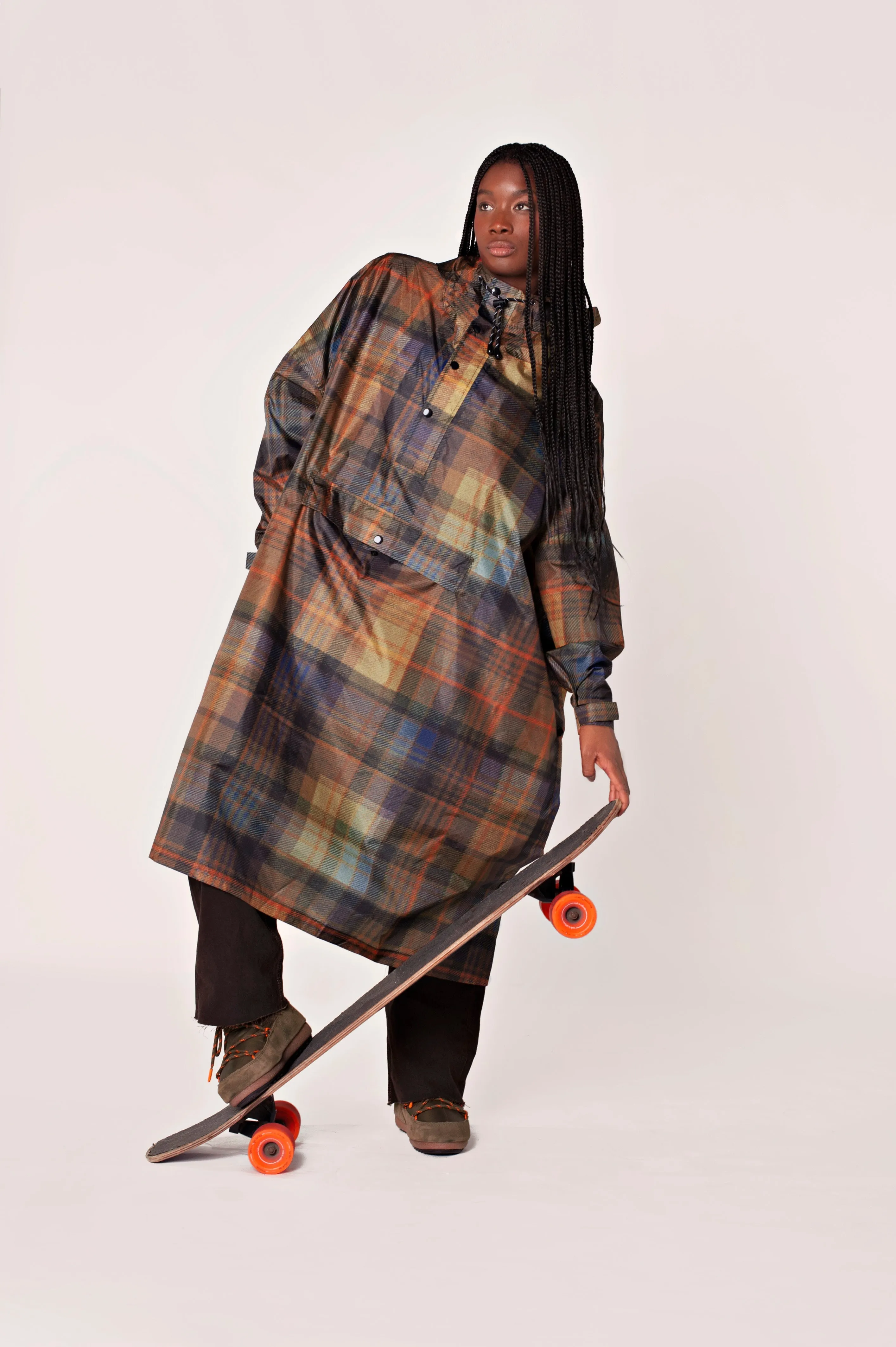 Tartan Rain Poncho