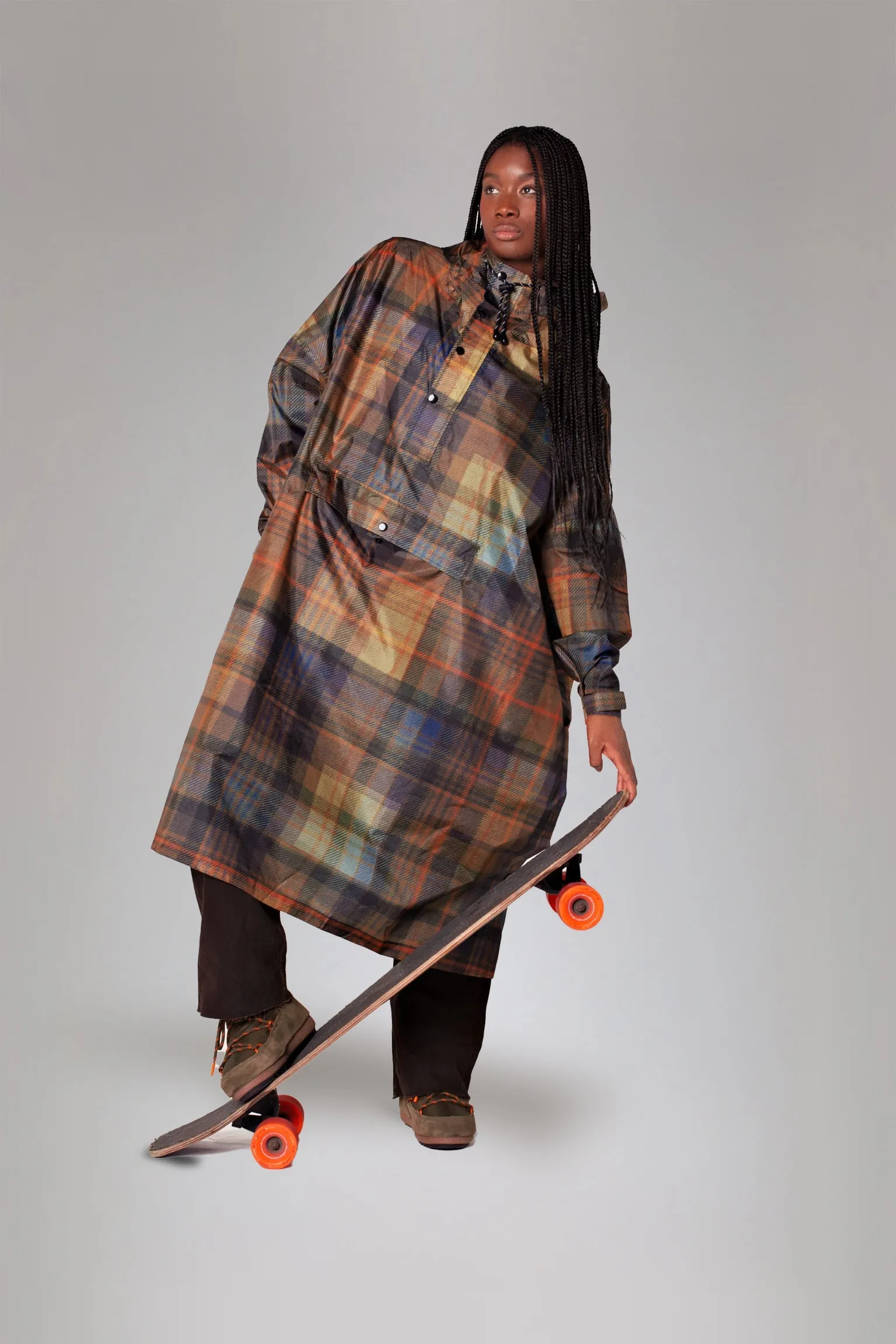 Tartan Rain Poncho