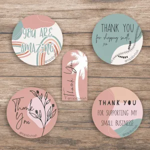 Thank you label stickers - 50mm