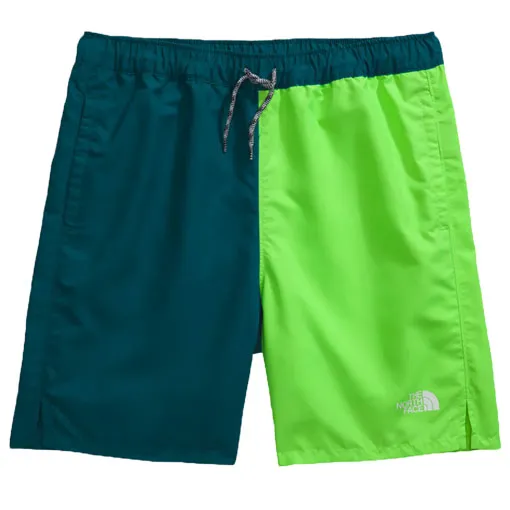 The North Face Kids' Amphibious Short Blue Moss/Safety Green