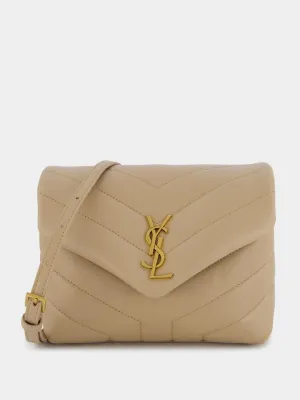 Toy Loulou Leather Beige Bag