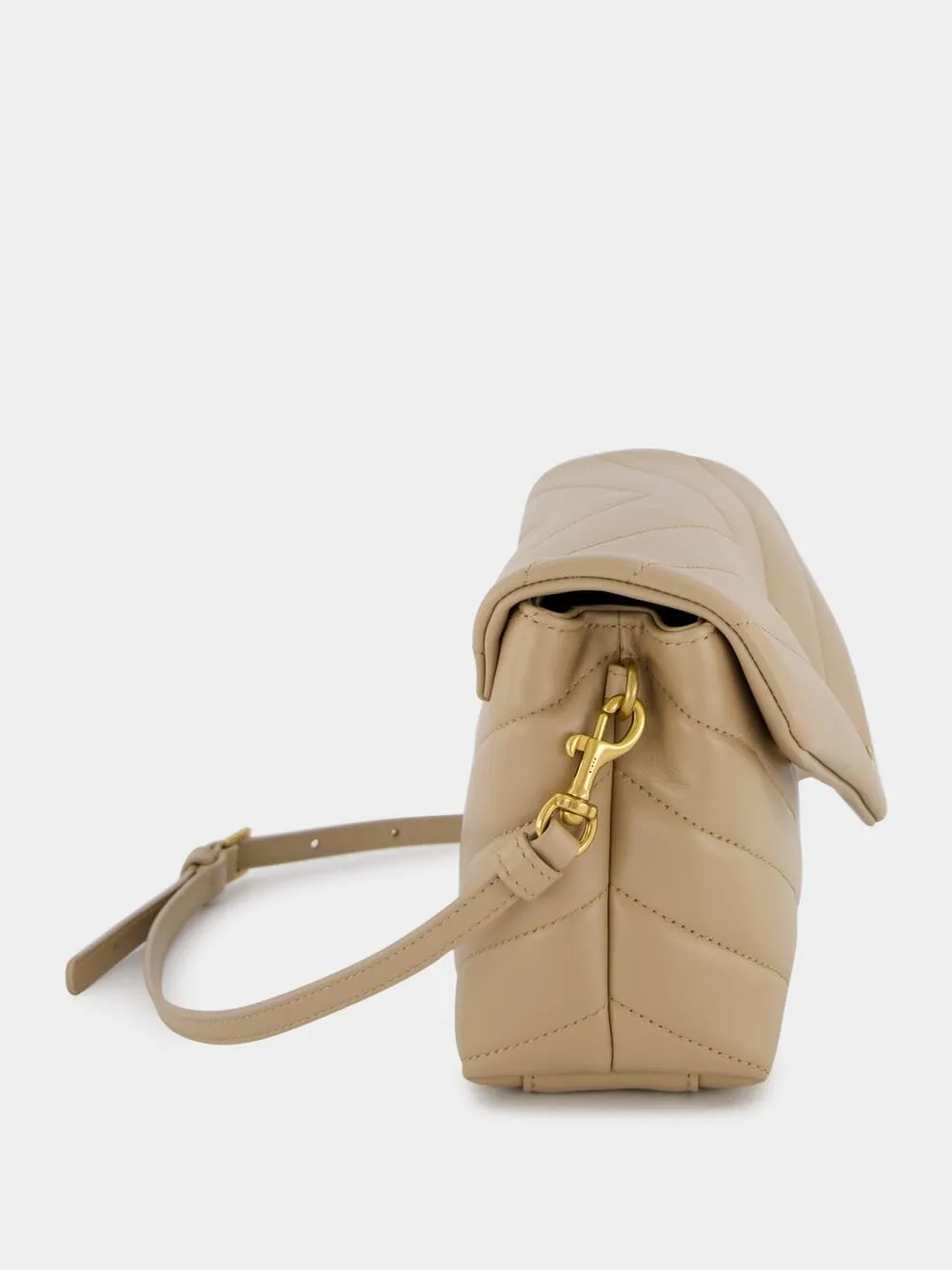Toy Loulou Leather Beige Bag