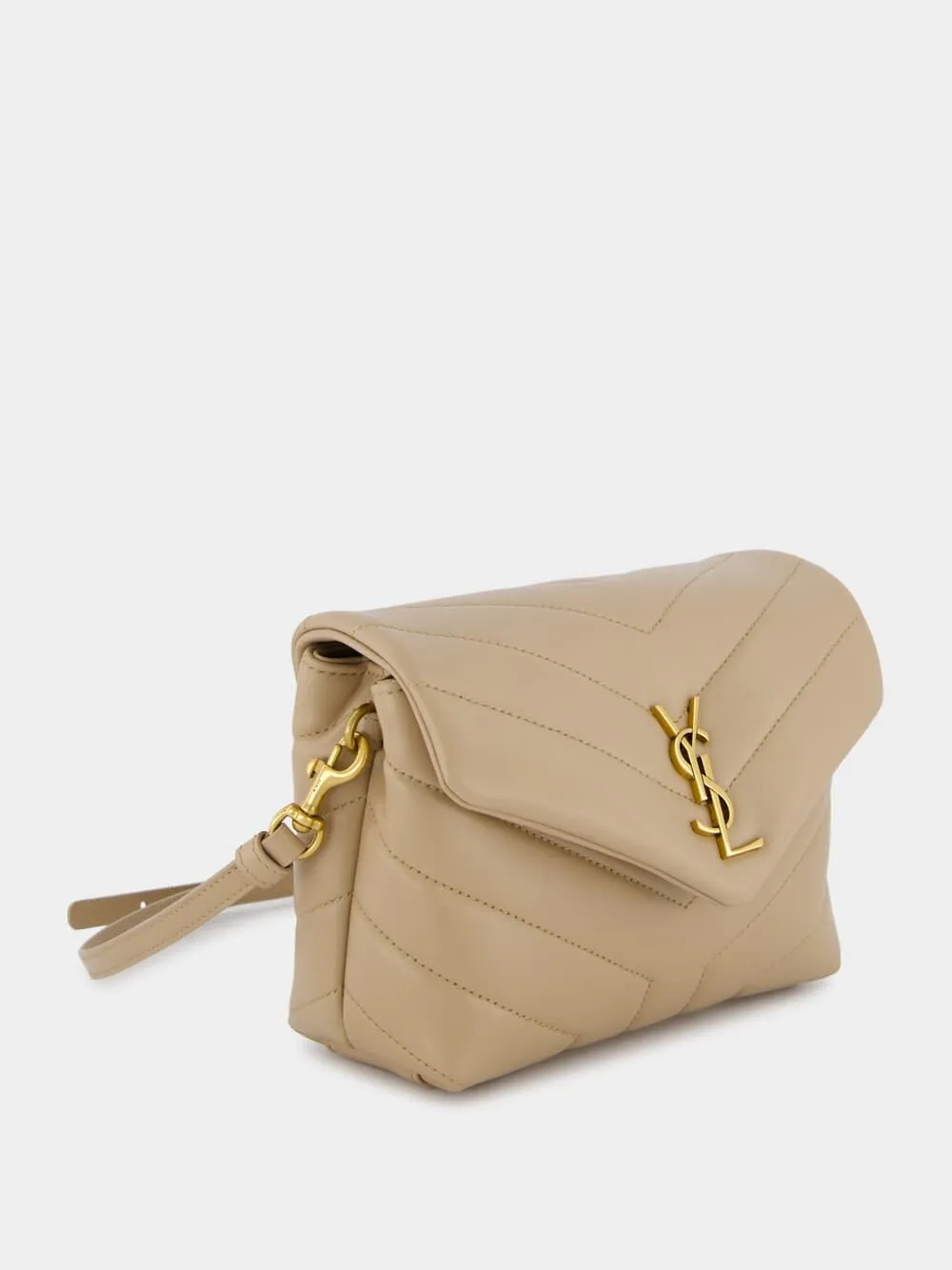 Toy Loulou Leather Beige Bag